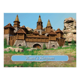 Personalisiertes Schloss für Kinder Poster