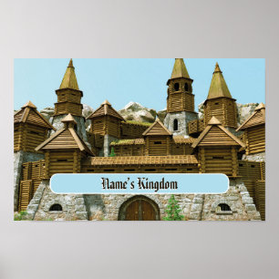 Personalisiertes Schloss für Kinder Poster