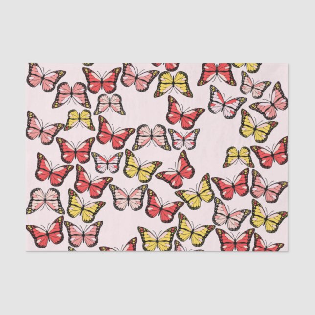 Personalisiertes Schmetterlingsgewebe Seidenpapier (Vorderseite)