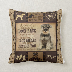 Personalisiertes Schnauzer Dog Blanket-Geschenk Kissen