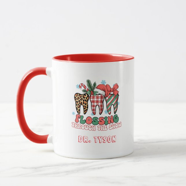 Personalisiertes Schneeflocken Tasse (Links)