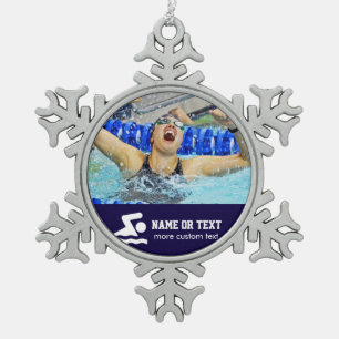 Personalisiertes Schneeflocken Zinn-Ornament