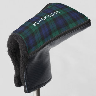 Personalisiertes Schottenmuster Plaid Rustic Grün Golf Headcover