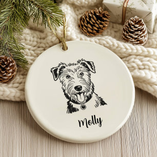 Personalisiertes Schottischer Hirschhund-Hund-Weih Keramik Ornament