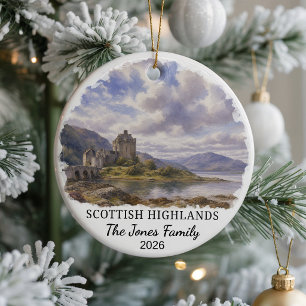 Personalisiertes Schottisches Hochland-Keramik-Orn Keramik Ornament