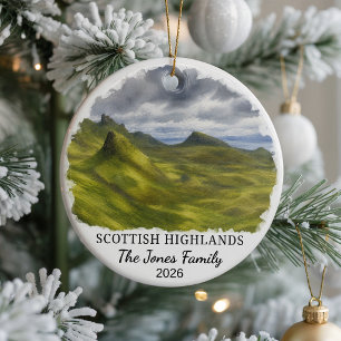 Personalisiertes Schottisches Hochland-Keramik-Orn Keramik Ornament