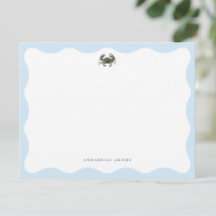 Personalisiertes Schreibwarenset Blaue Strandkrabb