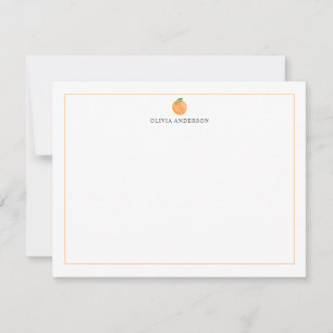 Personalisiertes Schreibwarenset mit orangen Früch Mitteilungskarte