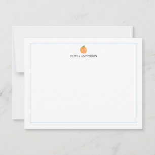 Personalisiertes Schreibwarenset Orange Frucht Bla Mitteilungskarte