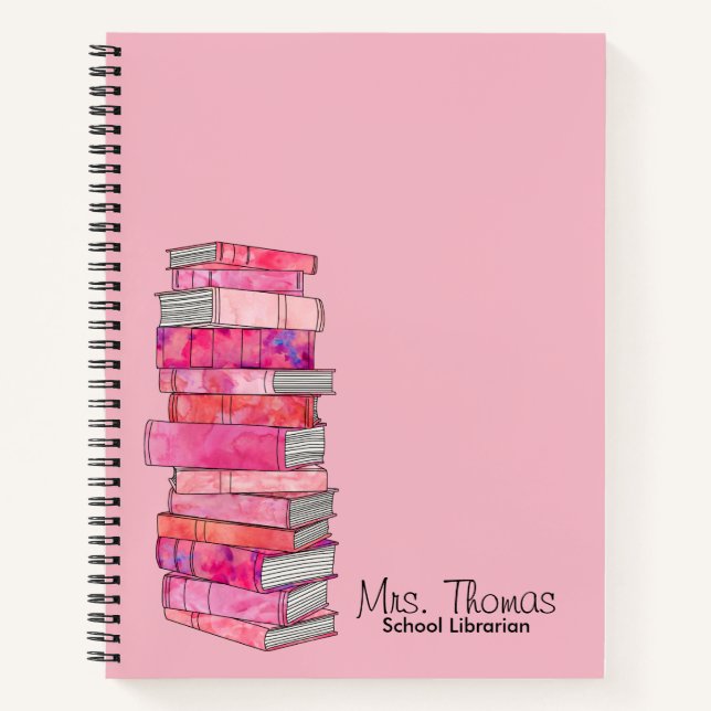 Personalisiertes Schulbuch (pink) Notizbuch (Vorderseite)