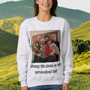 Personalisiertes Schwarz-Asche-Katzenmutter-Famili Sweatshirt