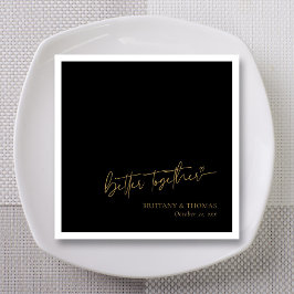 Personalisiertes Schwarz & Gold besser zusammen Ho Serviette