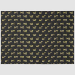 Personalisiertes Schwarz-Gold-Logo Seidenpapier