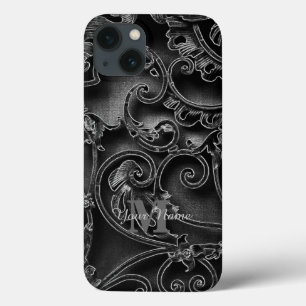 Personalisiertes schwarz-gotisches Muster Case-Mate iPhone Hülle