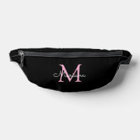 personalisiertes schwarz-rosa-minimalistisches Mon