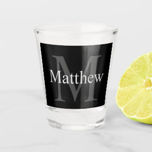 Personalisiertes Schwarz Schnapsglas