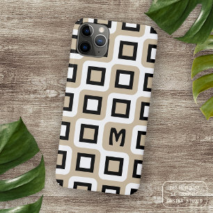 Personalisiertes Schwarz-Weiß-Geometrie-Kunstmuste Case-Mate iPhone Hülle