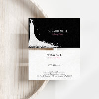 Personalisiertes Schwarz-Weiß-Hochzeitskleid
