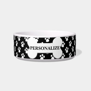 Personalisiertes Schwarz-Weiß-Muster Napf