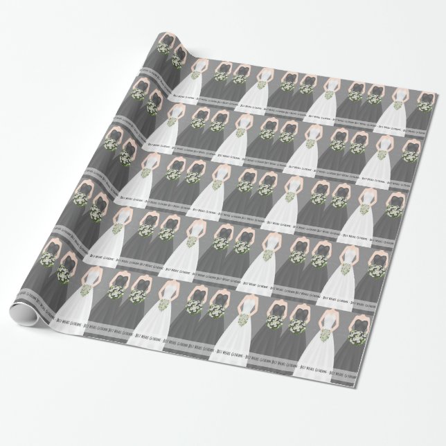 Personalisiertes schwarzes geschenkpapier (Ungerollt)