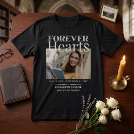Personalisiertes Schwarzes Gold Beerdigung Foto Me T-Shirt