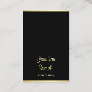 Personalisiertes Schwarzes Gold Cool handschriftli Visitenkarte