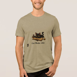 Personalisiertes Schwarzes-Katze-Buchliebhaber-ind Tri-Blend Shirt