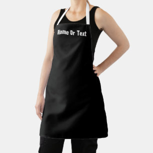 Personalisiertes schwarzes Küchenkoch-Bäcker-Cater Schürze