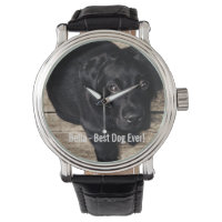 Personalisiertes schwarzes Labor Foto und Name des