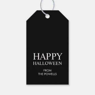 Personalisiertes Schwarzes Modernes Minimal Happy Geschenkanhänger