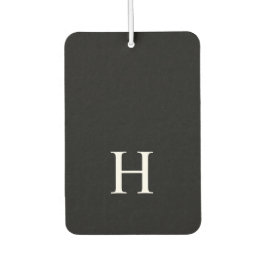 Personalisiertes schwarzes Monogramm Autolufterfrischer