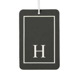 Personalisiertes schwarzes Monogramm Autolufterfrischer