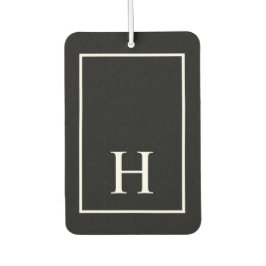 Personalisiertes schwarzes Monogramm Autolufterfrischer