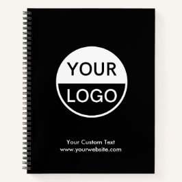 Personalisiertes Schwarzes Notebook mit Firmenlogo Notizbuch