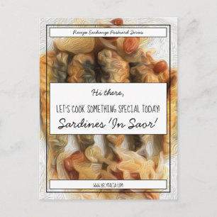 Personalisiertes Schwarzes Skript Weißer Rezept-Au Postkarte