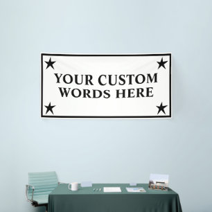 Personalisiertes Schwarzweiß-Banner Banner