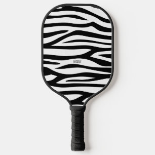 Personalisiertes Schwarzweiß-Zebra Pickleball Schläger