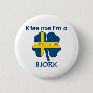Personalisiertes Schwede küsst mich, den ich Bjork Button