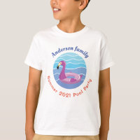 Personalisiertes Schwimmbad Party T - Shirt