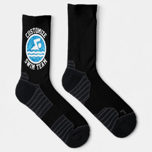 Personalisiertes Schwimmen Teamname Spaß schwimmen Socken