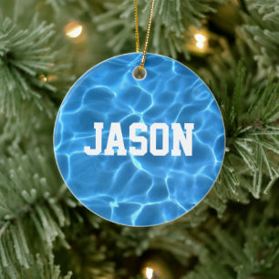 Personalisiertes Schwimmer- oder Taucherfoto Keramik Ornament