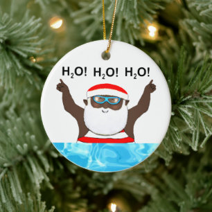 Personalisiertes Schwimmurlaubsgeschenk Keramik Ornament