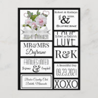 Personalisiertes Scrapbook Hochzeitstempel