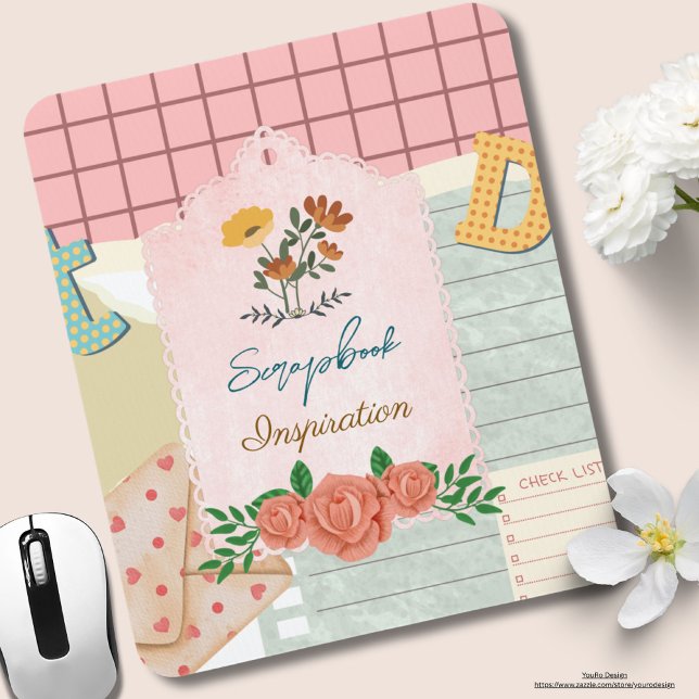 Personalisiertes Scrapbook inspirieren Vintage Col Mousepad (Von Creator hochgeladen)