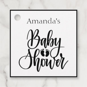 Personalisiertes Script Baby Dusche Vielen Dank Geschenkanhänger