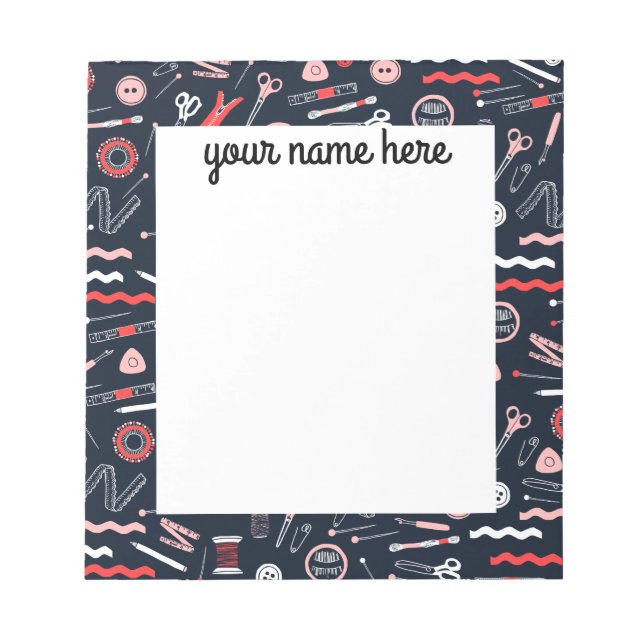 Personalisiertes Seamstress Notepad Notizblock (Vorderseite)