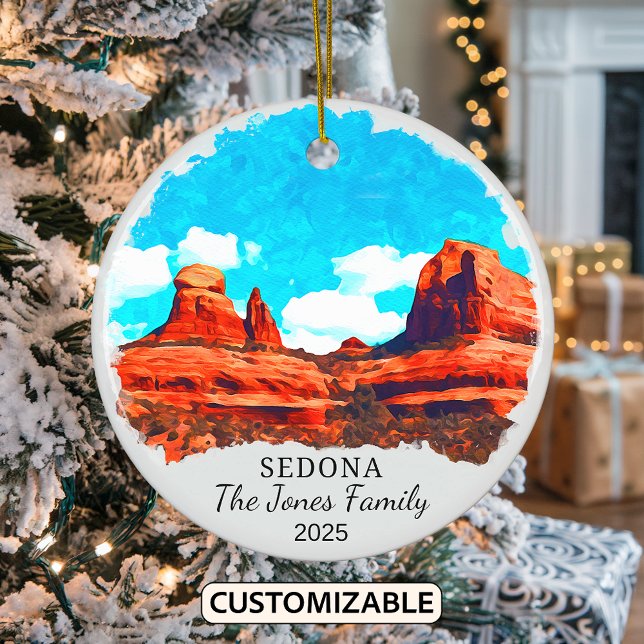Personalisiertes Sedona Ornament, Staat Arizona Keramik Ornament (Von Creator hochgeladen)