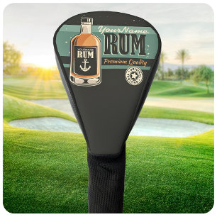 Personalisiertes Segler-Rum-Flasche Retro-Schild Golf Headcover