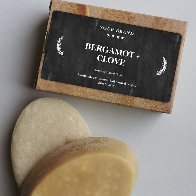 Personalisiertes Seifenetikett Schwarze Khalkboard (Von Creator hochgeladen)