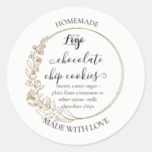 Personalisiertes, selbst gemachtes Cookie-Etikett Runder Aufkleber